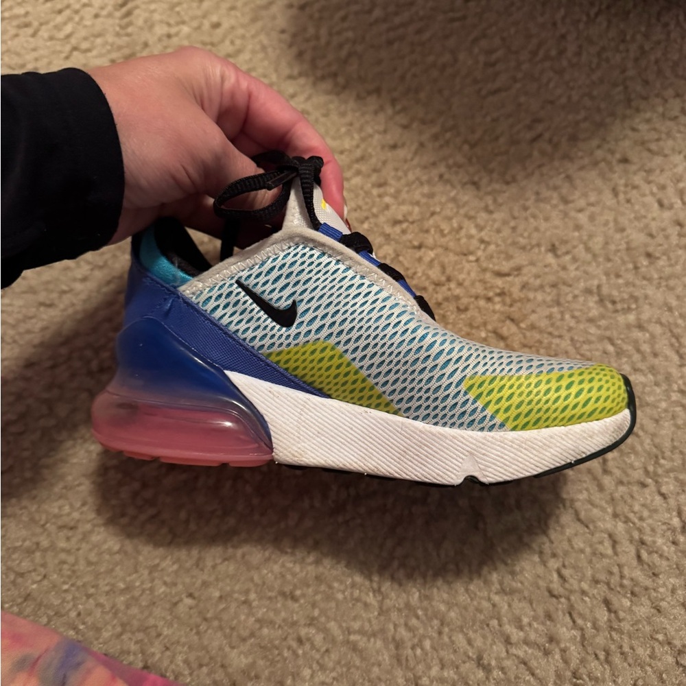 Nike Air Max 270 Blue and Lime Sneakers size 12c